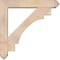 Ekena Millwork Merced Arts and Crafts Smooth Bracket w/ Offset Brace, Douglas Fir, 7 1/2"W x 44"D x 44"H BKT0806X44X44MRC03SDF - alternate 2